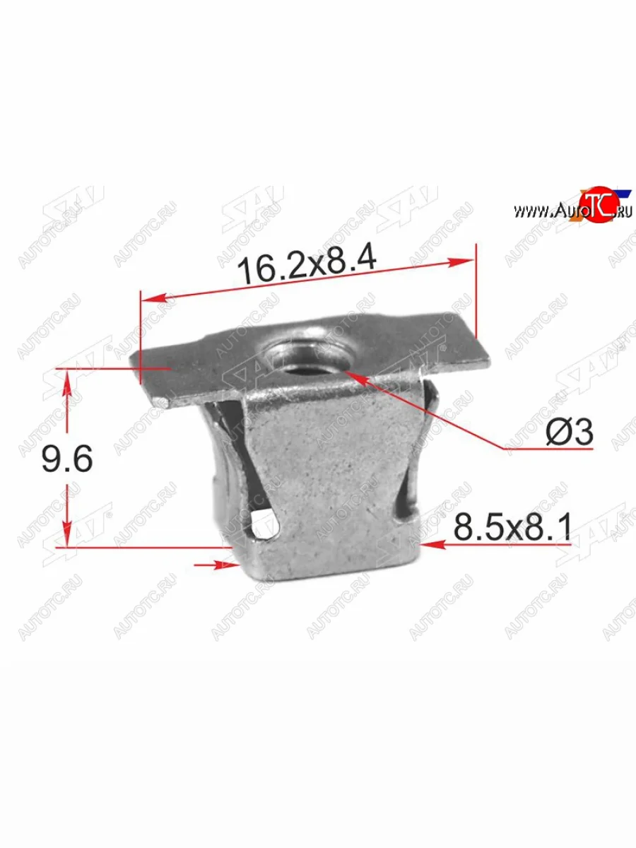 Гайка-фиксатор металлическая GM (1 шт.) SAT ST-M12644  в Самаре Самарской области