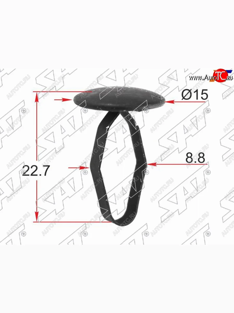Клипса обшивки кузова FORD (1 шт.) SAT ST-M12641  в Самаре Самарской области