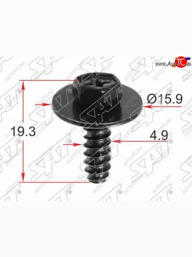 Саморез с шайбой MAZDAKIAHYUNDAI (1 шт.) SAT ST-M12660