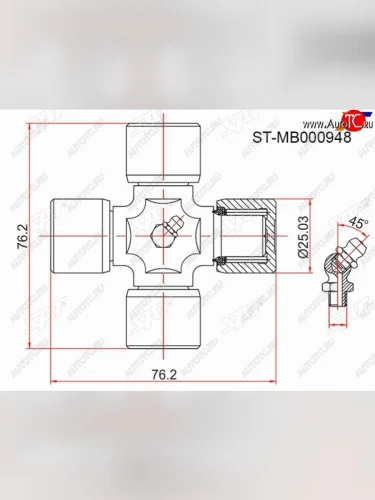 Крестовина MITSUBISHI L200 05-PAJEROMONTERO SPORT  96-DELICA 89-06 SAT ST-MB000948