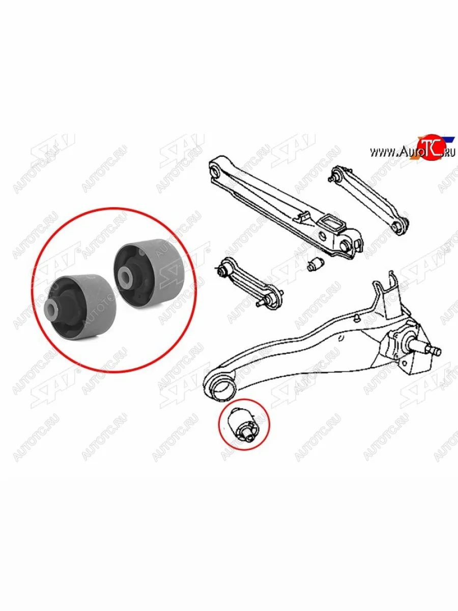 Сайлентблок Mitsubishi Lancer 95-01  Outlander 02-09  Airtrek 01-05  Carisma 95-05  Volvo S40 95 SAT ST-MB809262  в Керчи Республика Крым