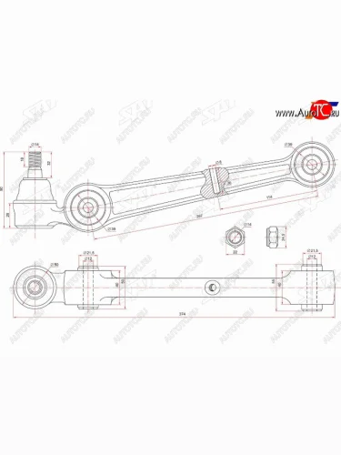 Рычаг нижний прямой с шаров. MITSUBISHI ECLIPSEGALANTETERNAEMERAUDELEGNUM 92-04 LH=RH SAT ST-MB912509