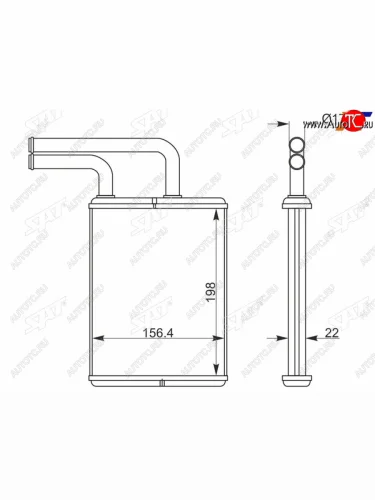 Радиатор отопителя салона MITSUBISHI OUTLANDER 00-06LANCER CS 03-07 SAT ST-MBW4-395-A0