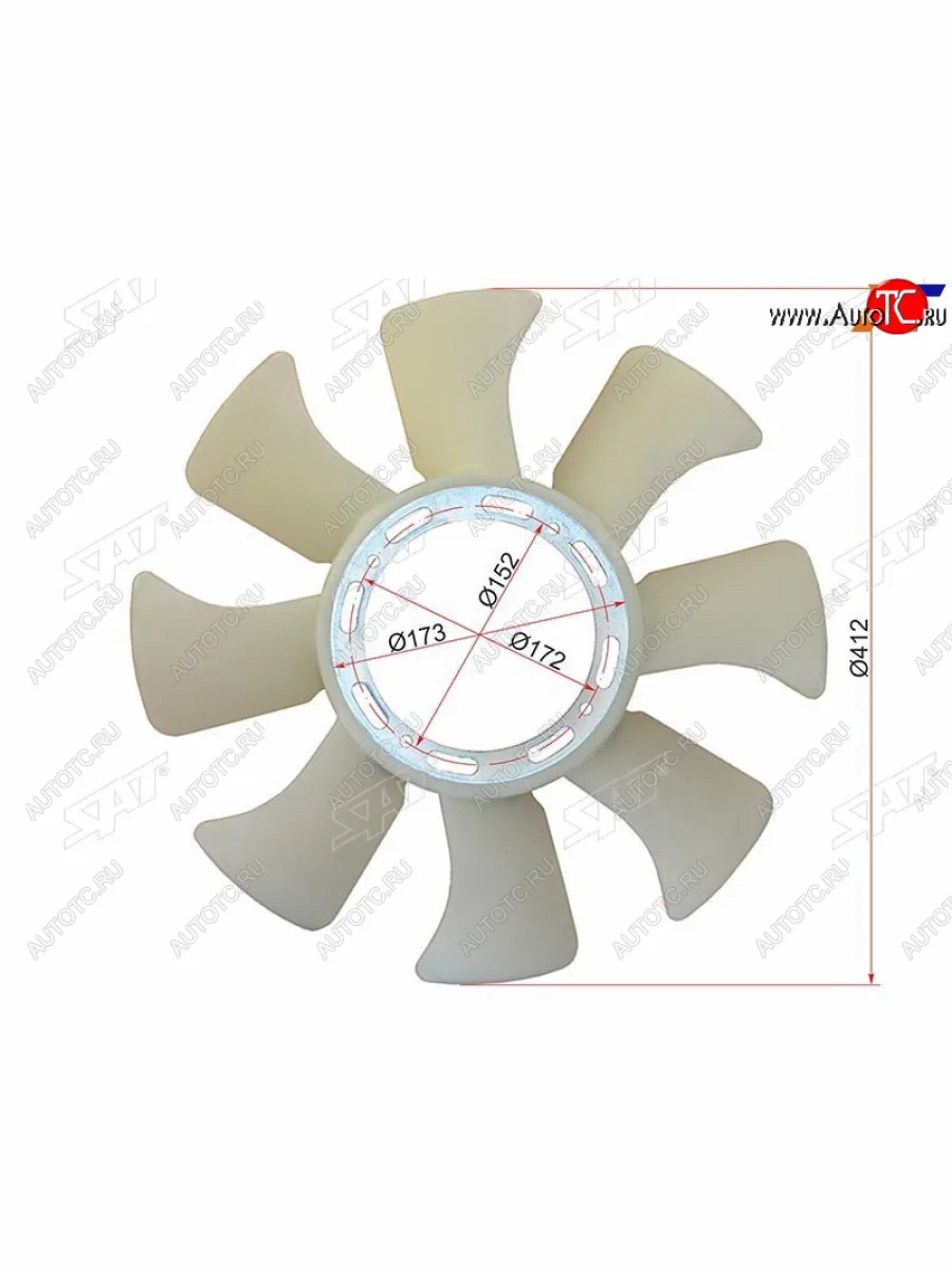 Крыльчатка вентилятора  MITSUBISHI CANTER 88-94 4DR7 SAT ST-MD050471  в Самаре Самарской области
