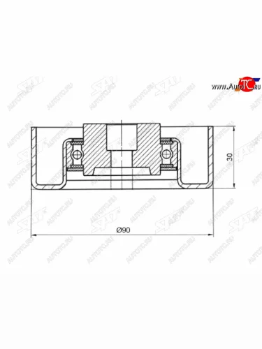 Ролик приводного ремня натяжной MMC COLTLANCER 1.6-2.0 95-PAJERO I-IV 3.0-3.5 88-PAJERO SPORT 98- SAT ST-MD102451
