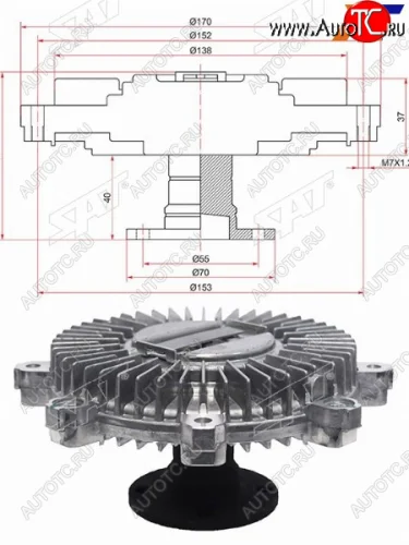 Вискомуфта MMC PAJERO V4323, MONTERO 6G72 SAT ST-MD142419