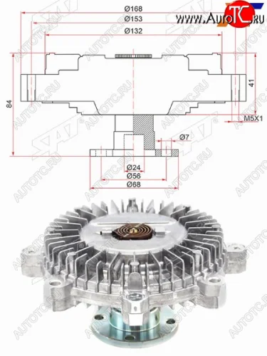 Вискомуфта MITSUBISHI L200 96-07PAJEROMONTEROSPORT 96- 4D56 SAT ST-MD331586