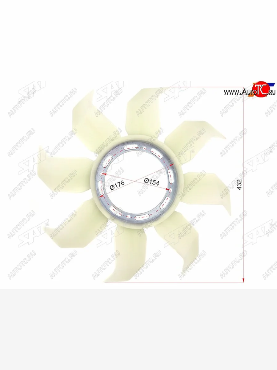 Крыльчатка вентилятора MMC PAJERO V4323, MONTERO 6G72 SAT ST-MD334659  в Самаре Самарской области