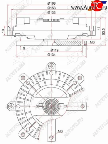 Вискомуфта PAJERO II 91-99DELICA 96-04  2.8 TD 4M40 SAT ST-ME202147