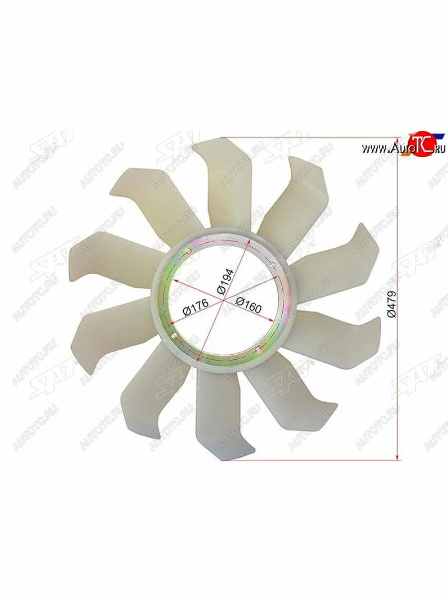 Крыльчатка вентилятора  MITSUBISHI CANTER 96-11 4M40, 4M42, 4M50 SAT ST-ME299225  в Самаре Самарской области