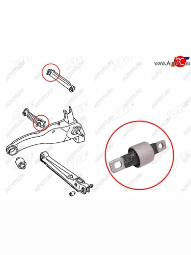 Сайлентблок Mitsubishi Lancer 95-01  Carisma 95-05  Space Star 98-05  Volvo S40 95-04  V40 95-04 SAT ST-MR102014