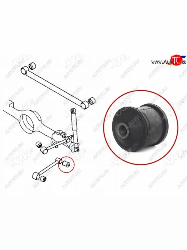 Сайлентблок Mitsubishi Pajero iO 98-07  Pajero Pinin 98-05 (Справа=Слева) SAT ST-MR223792