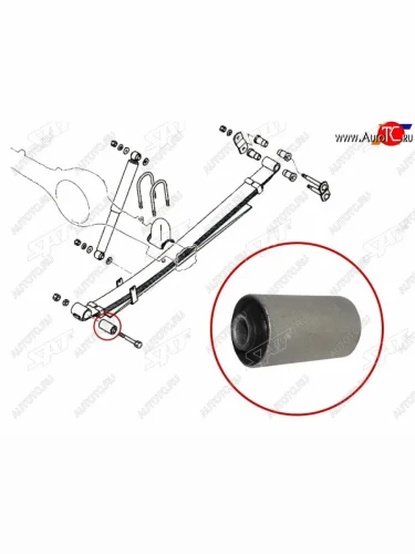 Сайлентблок задней рессоры MITSUBISHI L200 96-15 SAT ST-MR491825