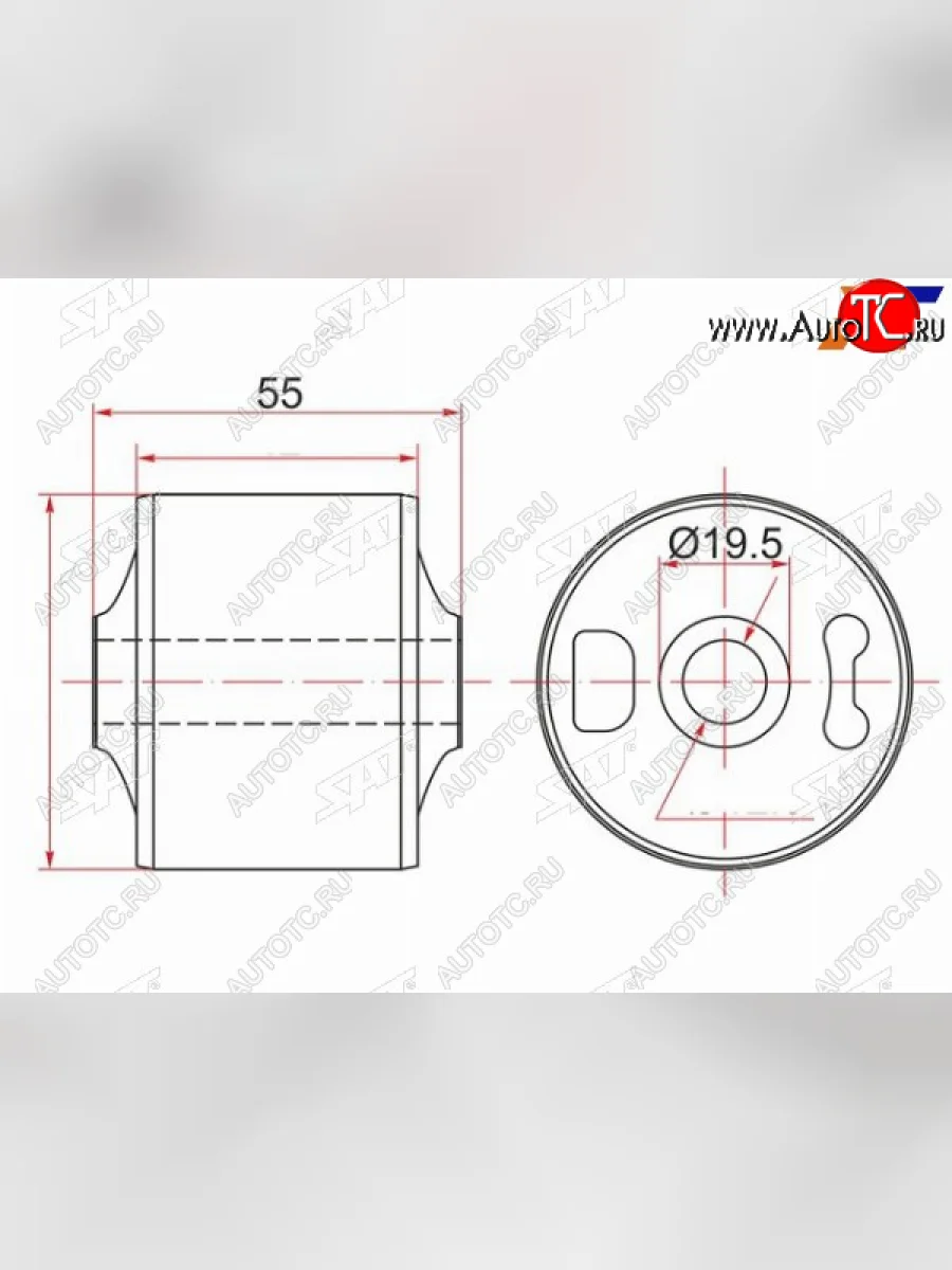 Сайлентблок Mitsubishi Delica 94-07  L200 07-  Pajero 99-20  Pajero Sport 08-21  Renault Megane SAT ST-MR992363  в Керчи Республика Крым