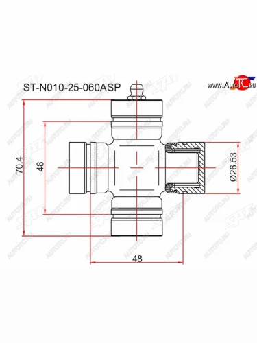 Крестовина MAZDA BONGO 95-05B20002500 89-06MPV 90-99FORD RANGER 06-12                            SAT ST-N010-25-060ASP