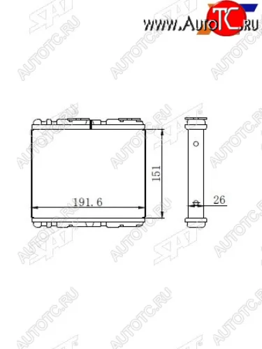 Радиатор отопителя салона  DIESEL MK211MK260MK251 94-2002 SAT ST-NSD211-395-0