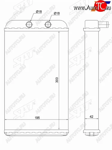 Радиатор отопителя салона FIAT DUCATOPEUGEOT BOXERCITROEN JUMPER 94-06 SAT ST-PG94-395-0