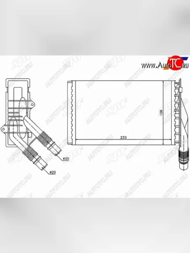 Радиатор отопителя салона  RENAULT KANGOO 98- SAT ST-RN82-395-0