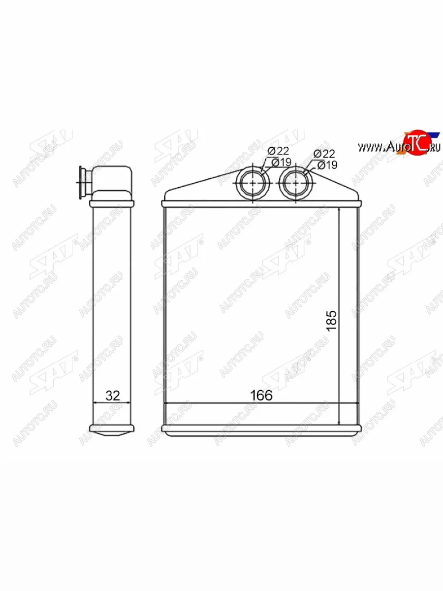 Радиатор отопителя салона CADILLAC BLS 04-OPEL VECTRA C 02-SAAB 9-3 02- SAT ST-SA01-395-0  в Керчи Республика Крым