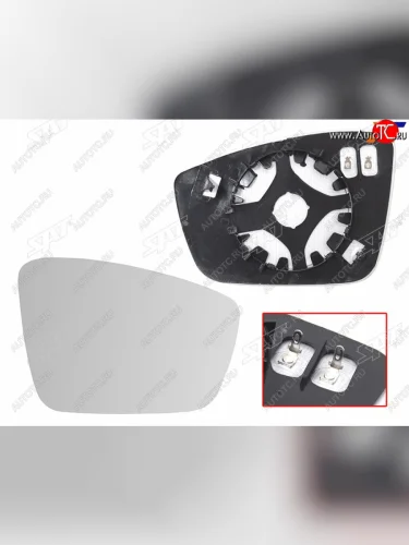 Правое полотно зеркала (с обогревом асферическое) SAT Skoda Rapid NH3 дорестайлинг лифтбэк (2012-2017)