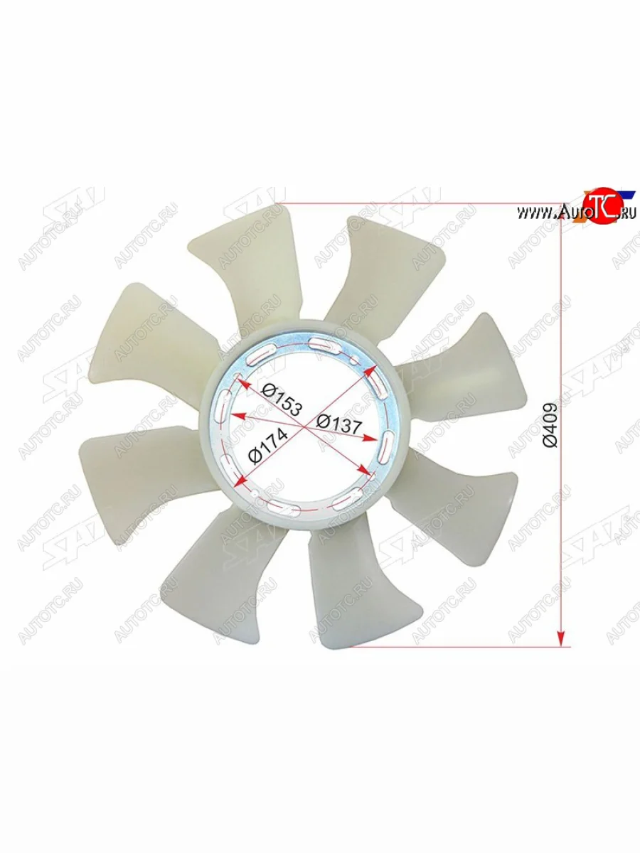 Крыльчатка вентилятора MAZDA TITAN 88-95 SLXAHA SAT ST-SE01-23-906  в Самаре Самарской области