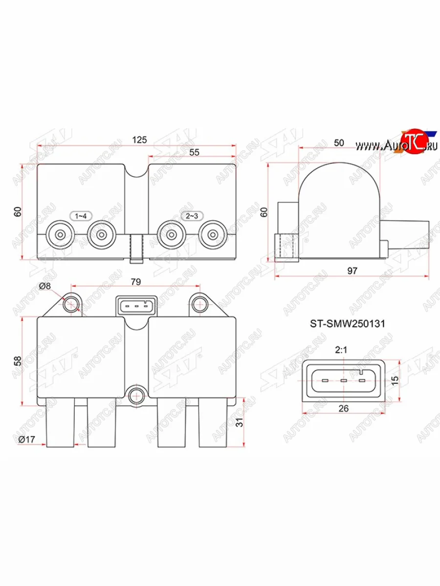 Катушка зажигания CHERY TIGGO SAT ST-SMW250131  в Самаре Самарской области