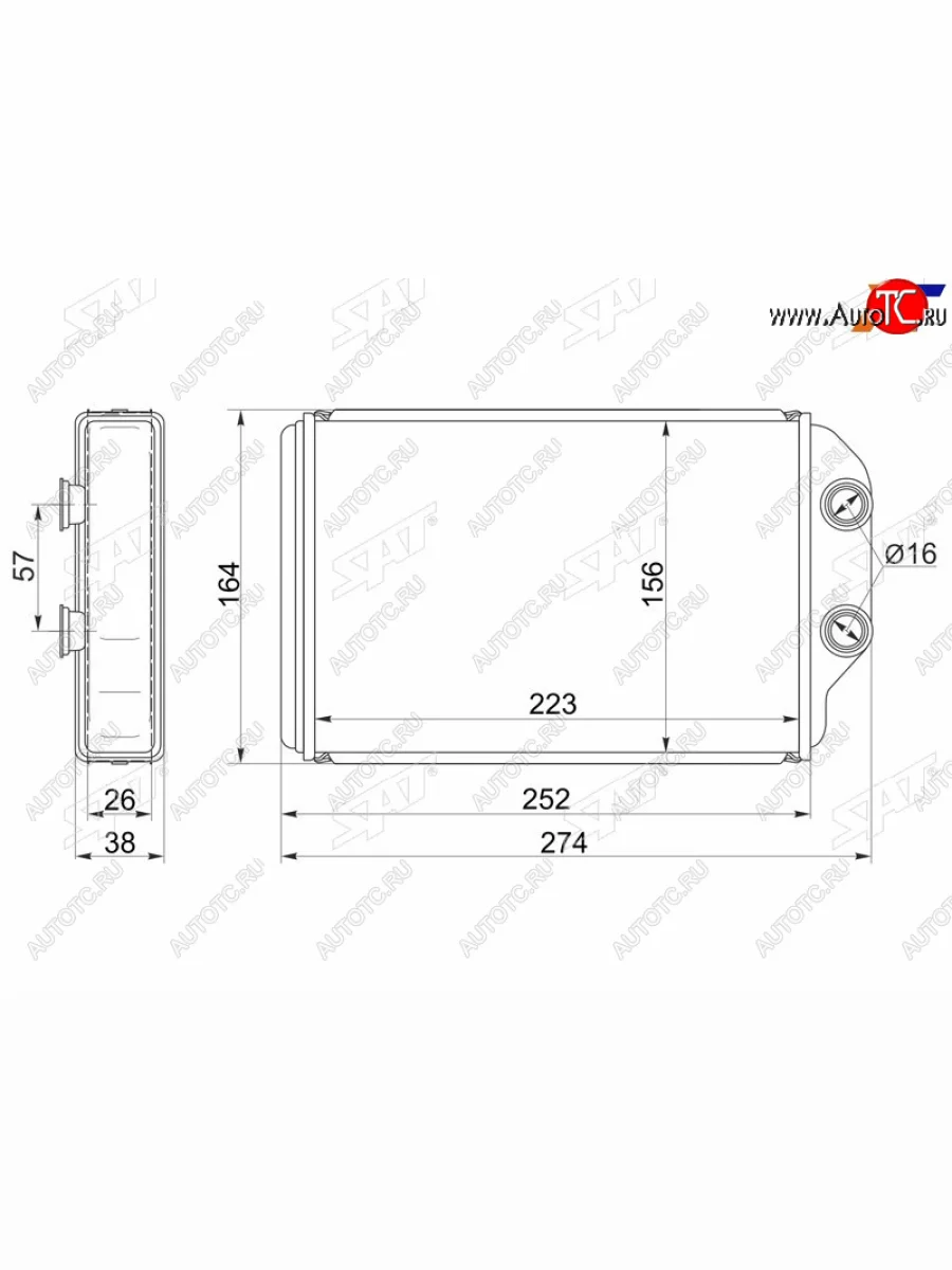 Радиатор отопителя салона TOYOTA CAMRY GRACIAMARK II QUALISWINDOM 96-01 SAT ST-TY37-395-0  в Керчи Республика Крым