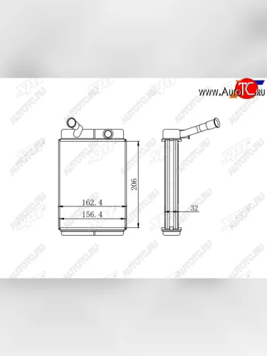Радиатор отопителя салона TOYOTA CAMRYSCEPTERLEXUS ES 91-96 SAT ST-TY39-395-0