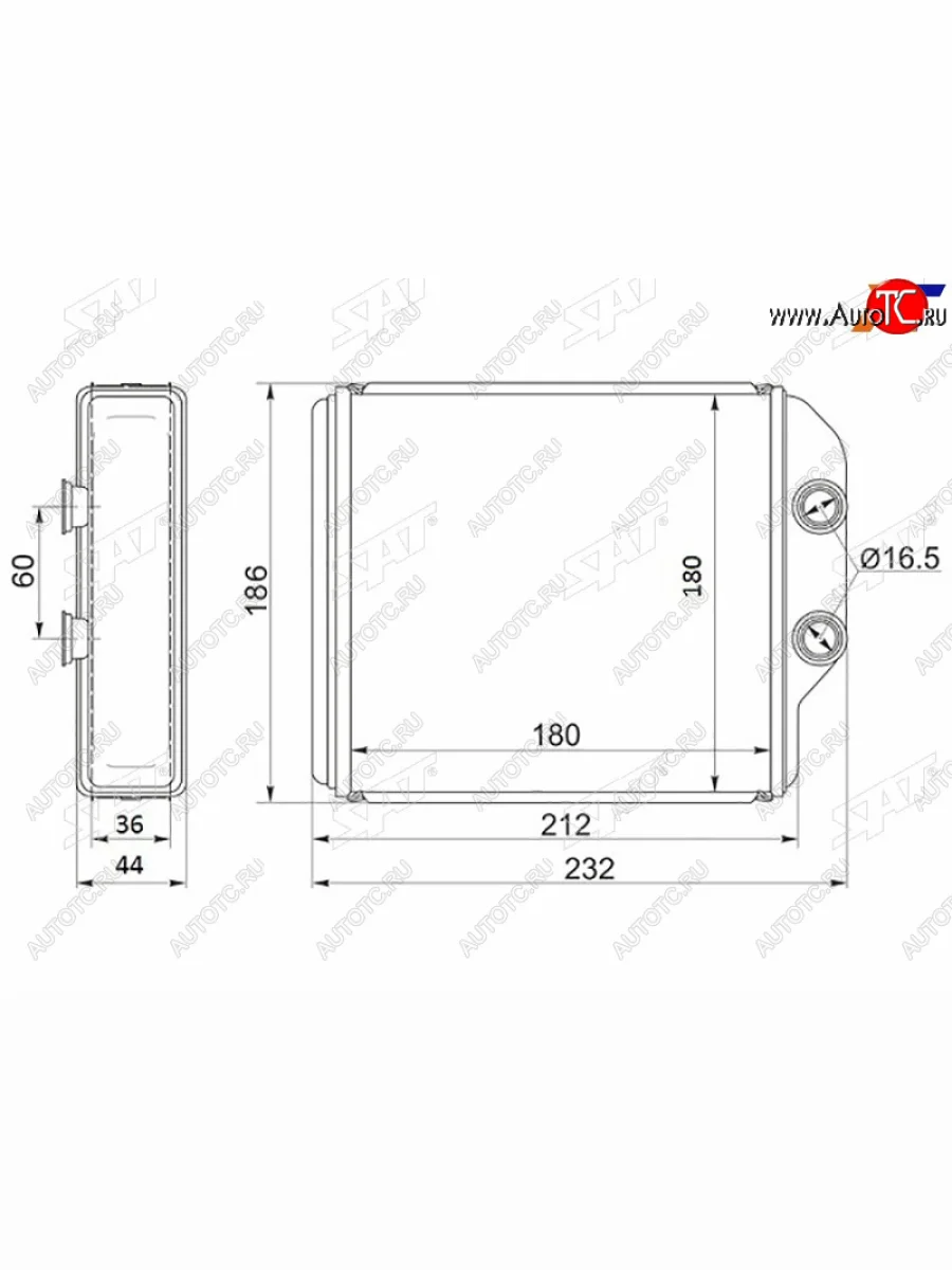 Радиатор отопителя салона TOYOTA CORONACARINACALDINA 92-02 #T21#IPSUMGAIA #XM1# 96-01 толщина 36 SAT ST-TY45-395-0  в Керчи Республика Крым