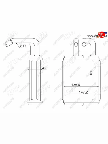 Радиатор отопителя салона TOYOTA DYNATOYO ACE BU6#7# 8#  88-94 SAT ST-TY66-395-0