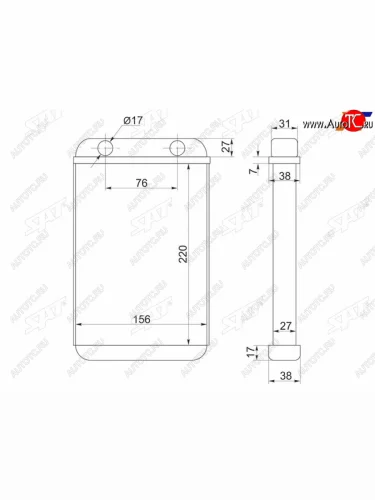 Радиатор отопителя салона TOYOTA LAND CRUISER PRADO 90SURF 185 96-02 SAT ST-TY89-395-0
