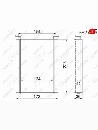 Радиатор отопителя салона TOYOTA VITZPLATZPROBOXFUNCARGO 99-05 SAT ST-TYA1-395-0