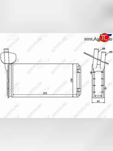 Радиатор отопителя салона  VOLKSWAGEN TRANSPORTER T4 90- SAT ST-VWT4-395-0