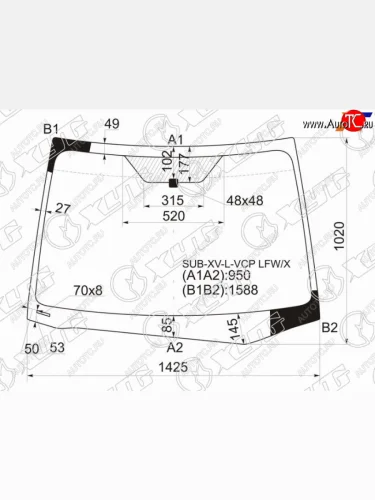 Стекло лобовое Subaru Impreza 11-16  XV 11-17  Impreza WRX 14-21  Impreza WRX STI 14-21 XYG SUB-XV-L-VCP LFW/X