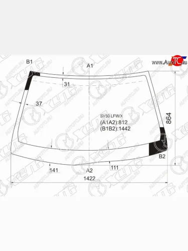 Стекло лобовое Toyota Camry Japan 90-94 XYG SV30 LFW/X