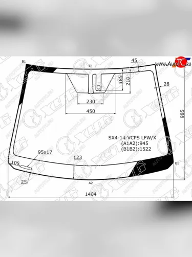 Стекло лобовое (Датчик дождя) Suzuki SX4 13-21 XYG SX4-14-VCPS LFW/X