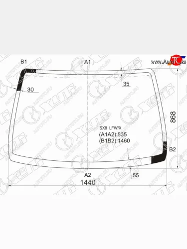 Стекло лобовое HONDA CITY 98-03 XYG SX8 LFW/X
