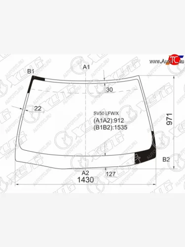 Стекло лобовое Toyota Vista 98-03  Vista Ardeo 98-03 XYG SV50 LFW/X