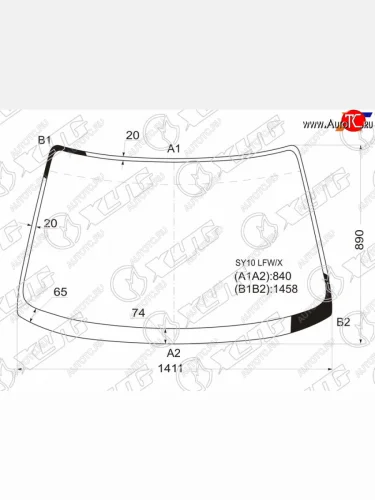 Стекло лобовое Nissan AD 90-99  Wingroad 96-99  Mazda Familia 94-99  Nissan Sunny California 90-9 XYG SY10 LFW/X