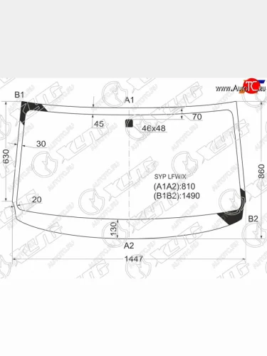 Стекло лобовое HONDA CROSSROAD 07-10 XYG SYP LFW/X