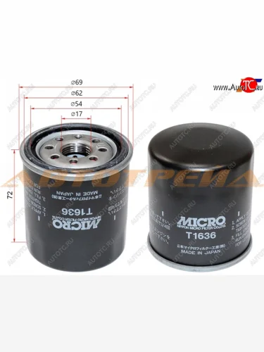 Фильтр масляный TOYOTA A,E,S,NZ,ZZFE 90- MICRO T1636