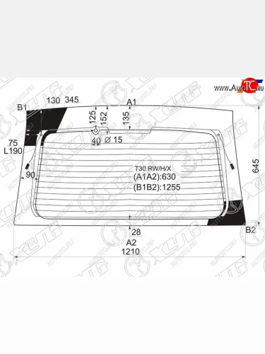 Стекло заднее (Цвет зеленый Обогрев) Nissan X-Trail 00-07 XYG T30 RW/H/X