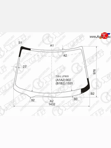 Стекло лобовое NISSAN X-TRAIL 00-07 XYG T30-L LFW/X
