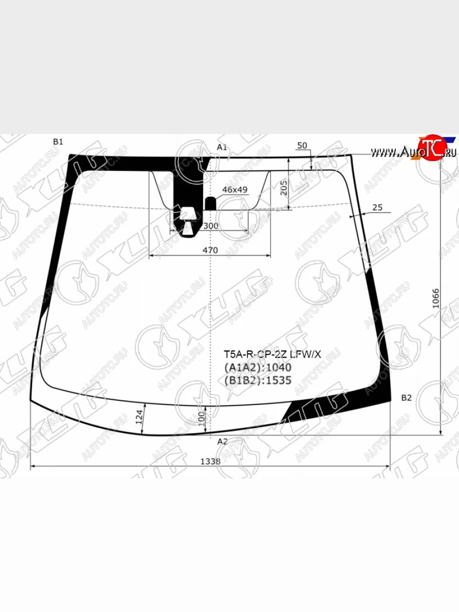 Стекло лобовое (две камеры) XYG Honda Fit GP,GK  дорестайлинг (2013-2015) (зеленое)  в Перми Пермском крае
