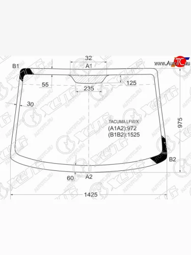 Стекло лобовое CHEVROLET REZZO 5D 02-08/CHEVROLET TACUMA 5D 02-08 XYG TACUMA LFW/X, tacumalfwx XYG TACUMA LFW/X