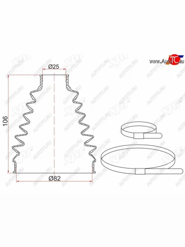 Пыльник шруса наружный RENAULT LOGAN 10- NISSAN TEANA J32HYUNDAI CRETA 2,0 АКПП 15- 2WD4WD(2 хому SAT TC-114