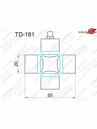 Крестовина карданного вала DAIHATSU HIJET NEWLINE L35 L37 L50 S35 61-75 TOYO TD-181