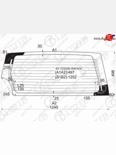 Стекло заднее (Цвет зеленый Обогрев) Suzuki Escudo 97-05  Grand Vitara 97-05  Chevrolet Tracker 9 XYG TD52W RW/H/X