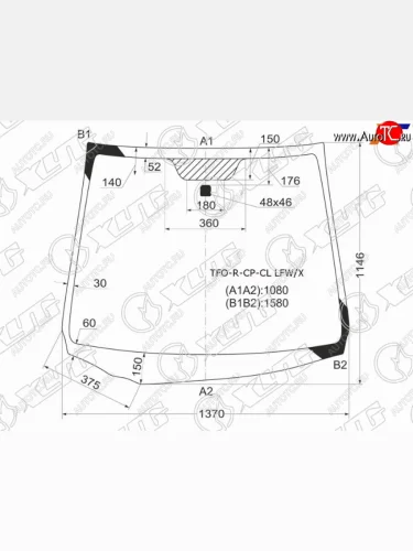 Стекло лобовое Honda Fit 07-13 XYG TFO-R-CP-CL LFW/X