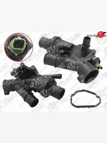 Термостат с прокладкой FORD KUGA/FOCUS 2,0TDCI 10-/C4/C5/JUMPY 10-/PEUGOET 3008/5008 2HDi 11- VERNET TH7144.83J, th714483j VERNET TH7144.83J
